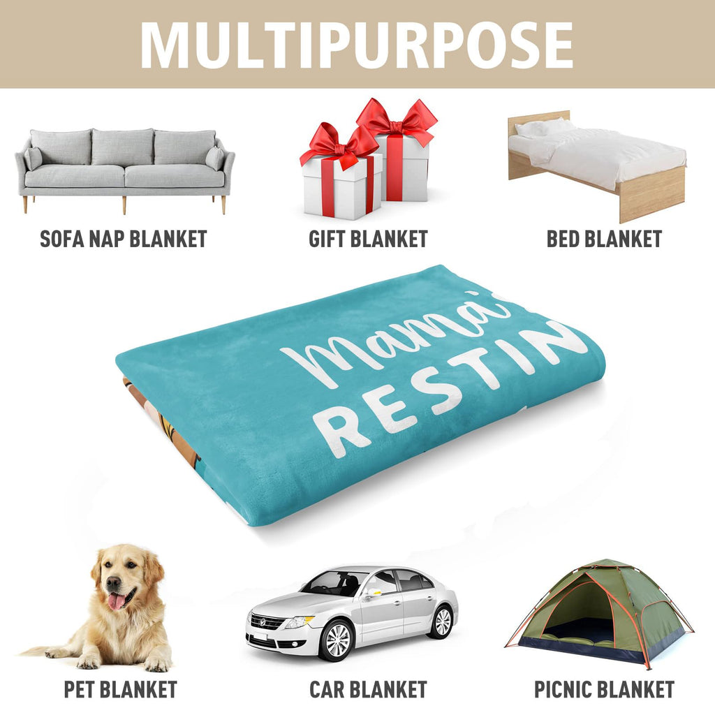New Mom Gifts for Pregnant Women, Pregnancy Gifts for Expecting Mom, Funny Maternity Blanket Gift for Mama to be, First Time Moms, Mothers Day Birthday Gift for Pregnant Women, (60'' X 50'', Cyan)