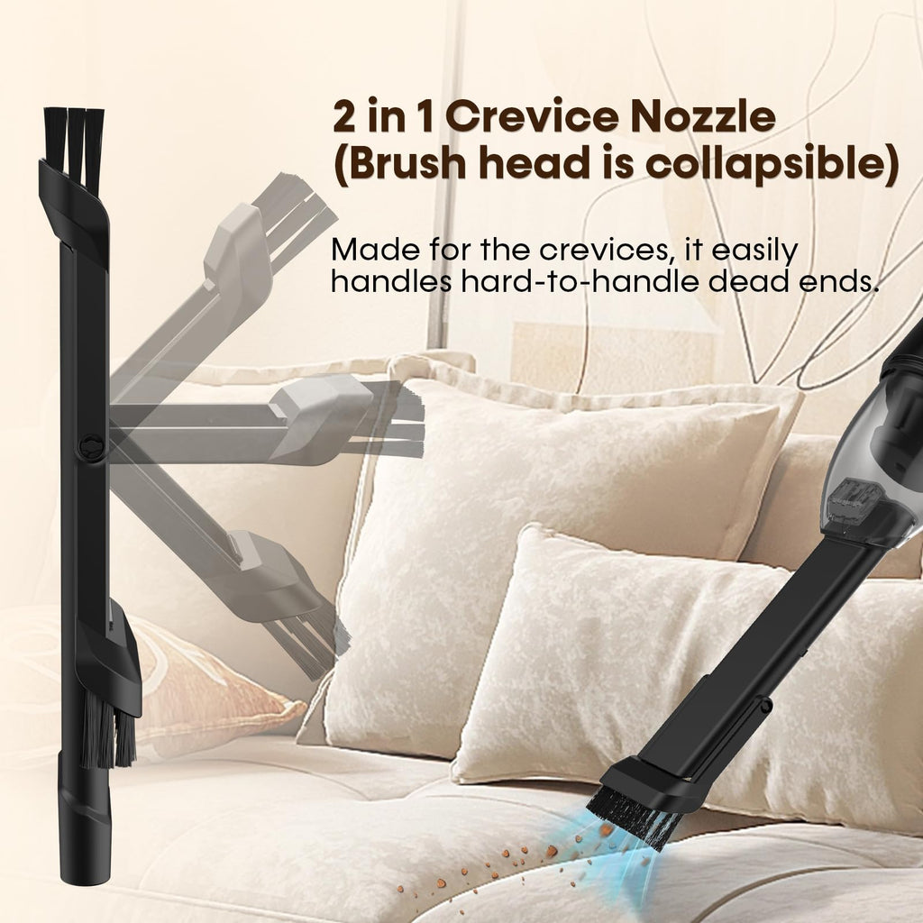 Wkzay Portable Mini Handheld Vacuum Cordless: Brushless Motor – 16,000Pa Strong Suction, Fast Charging, Low Noise, Lightweight and Portable for Home, Apartment, Dorms, Small Spaces