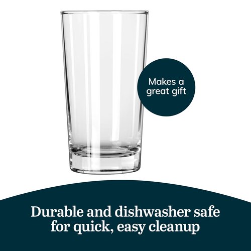 Libbey 132 Heavy Base Hi-Ball Glasses, 8-ounce, Set of 24