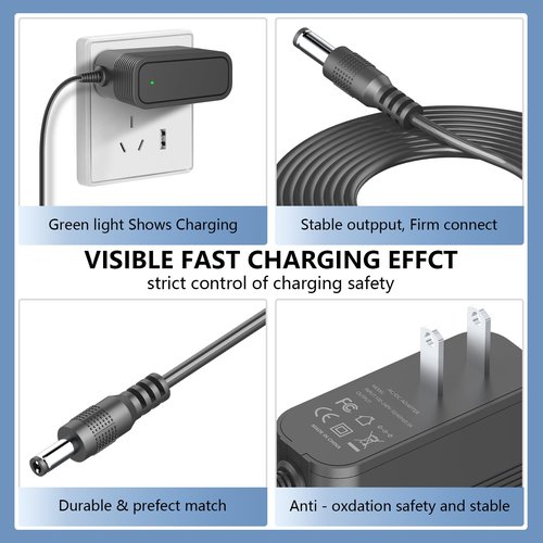 26V Charger for Cordless Vacuum Cleaner Replacement for Tikom V500, Suirviz U8 Cordless Stick Vacuum Cleaner Charger Adapter