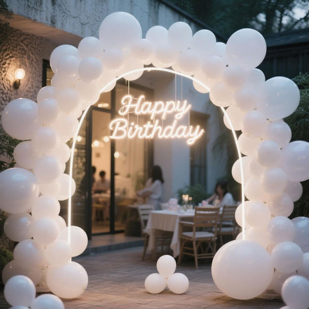White Balloons | 100pcs Pearl Latex Party Balloons for Weddings, Graduations & Celebrations