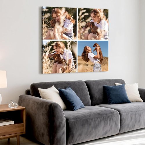 Collage Canvas Prints - Custom 4 Image Wall Art | Personalized Gifts for Weddings, Babies, and Pets