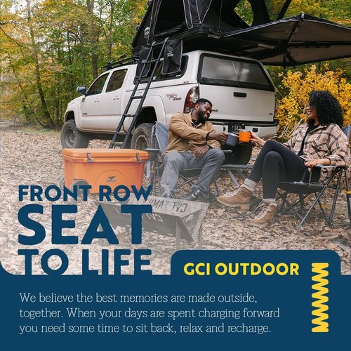 GCI Outdoor Kickback Rocker - Portable Outdoor Rocking Chair with Beverage Holder | Comfortable Design
