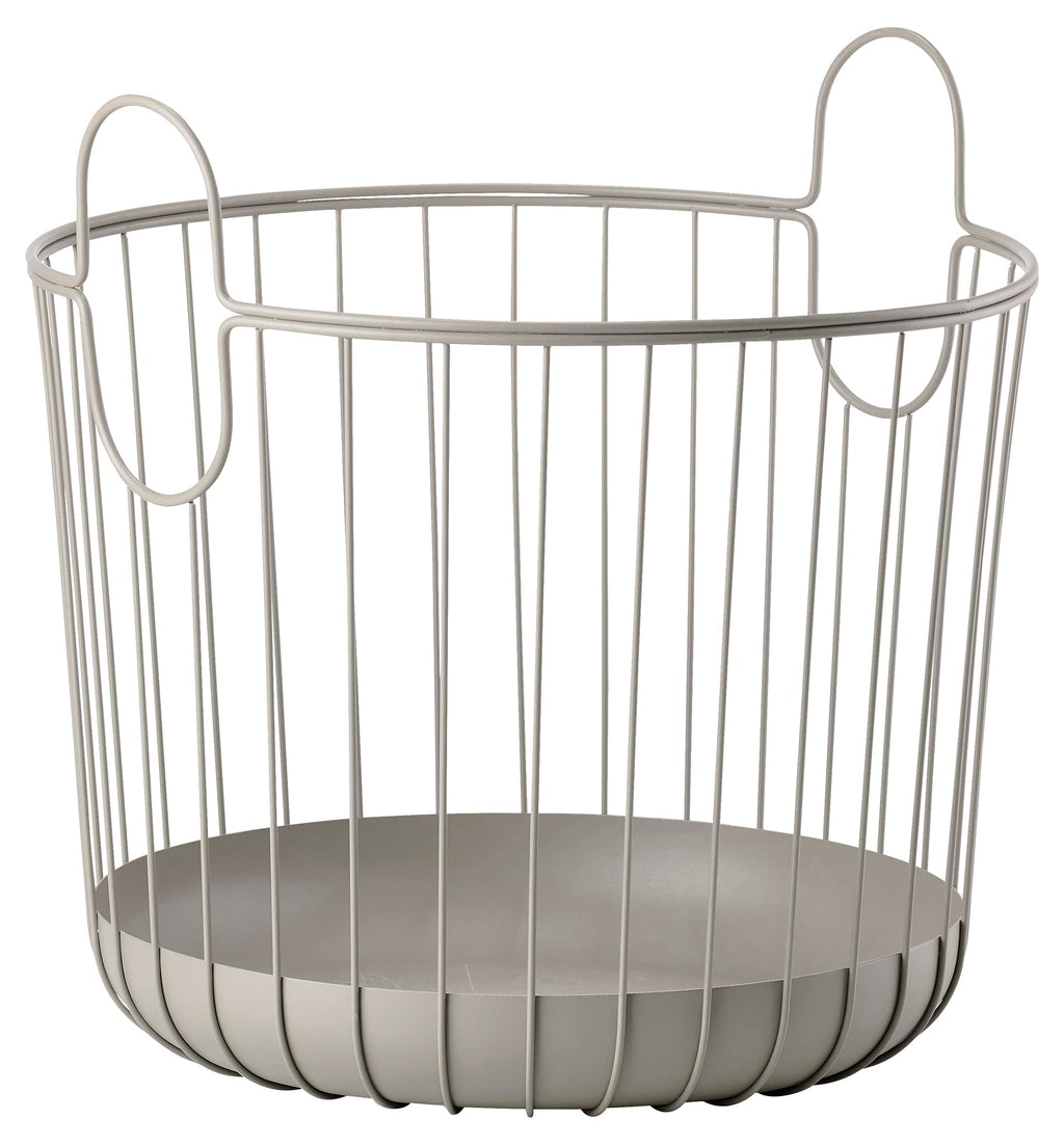Zone Denmark Inu Basket - Basket with Handles Crafted from Metal - with sleek and sturdy design - Stylish and Functional Storage for Kitchen, Bathroom, Children's Room, and Home Office- (Small)