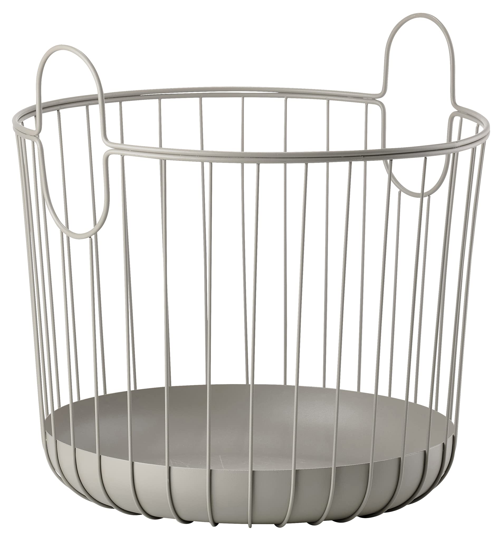 Zone Denmark Inu Basket - Basket with Handles Crafted from Metal - with sleek and sturdy design - Stylish and Functional Storage for Kitchen, Bathroom, Children's Room, and Home Office- (Small)