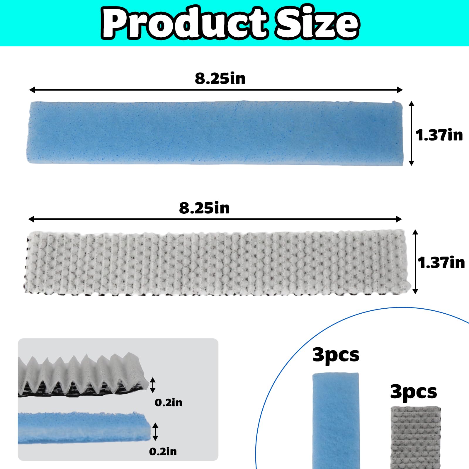 6 Pack Mini Split Air Filter Replacement Compatible With Fujitsu General UTR-FA16 UTR-FA16-2 - Filters Direct Replacement for your Split System