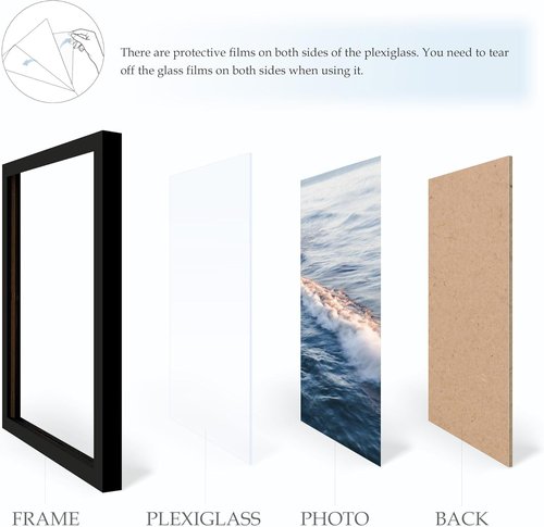 11x14 Black Picture Frame by [Brand Name] - Versatile Tabletop Display & Wall Mounting Options