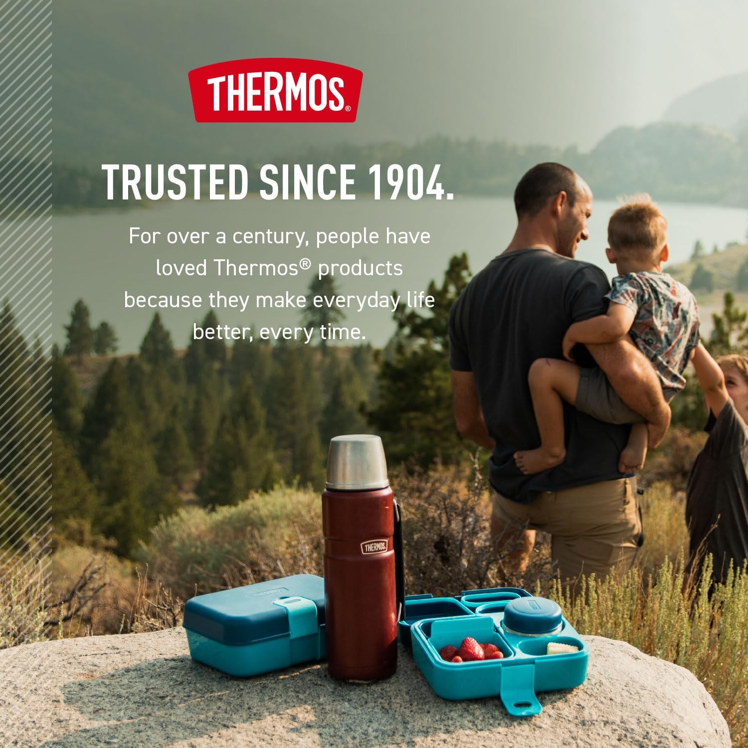 THERMOS Stainless King Vacuum-Insulated Beverage Bottle - 40 Ounce | Army Green Color