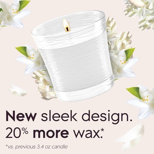 Glade Scented Candle Jar - Clean Linen Air Freshener with Essential Oils | 4.08 Oz