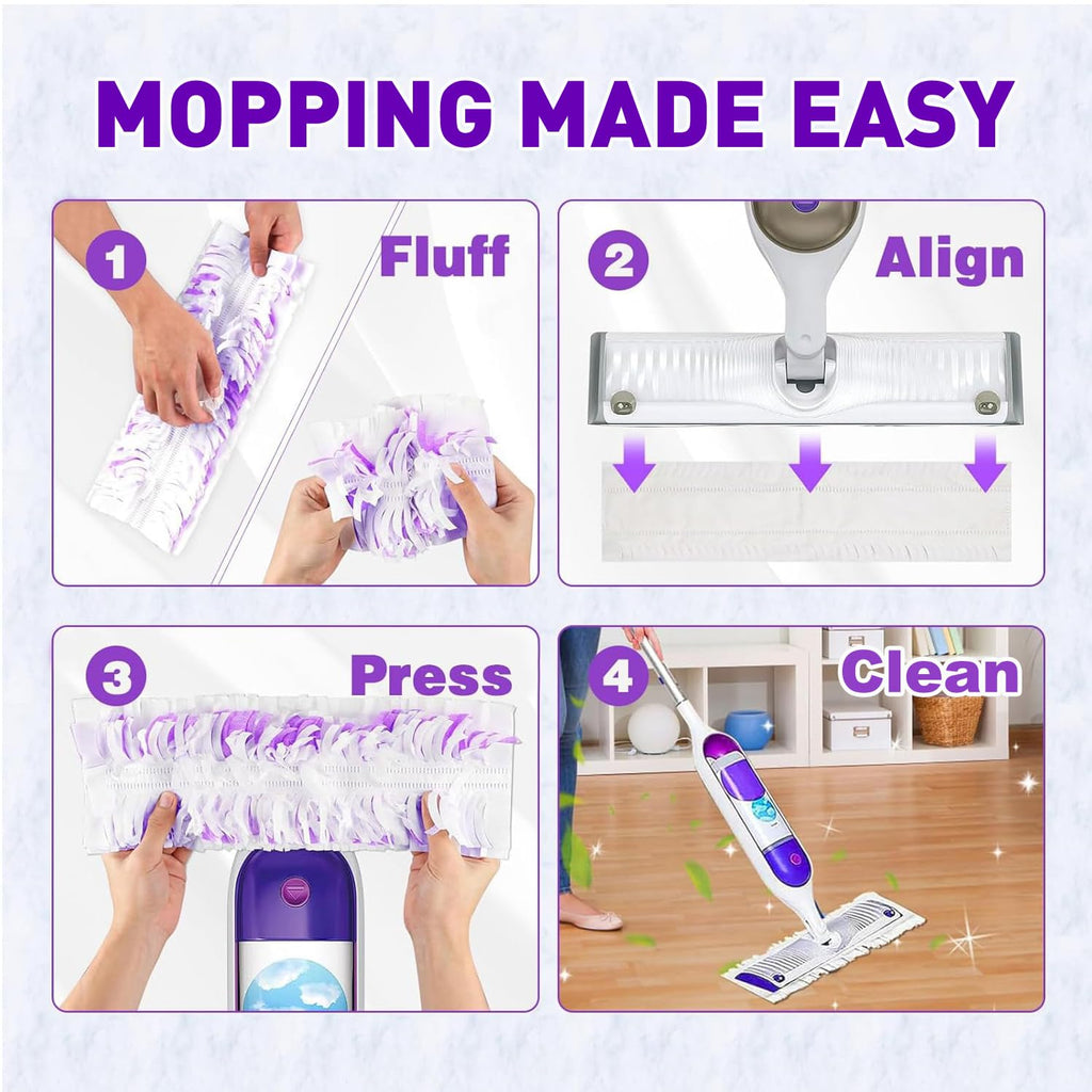 Power Mop Pads Refills for Swiffer PowerMop Multi-Surface Mopping Pad Disposable Replacement Mop Pads Compatible with Swiffer PowerMop,Safe on All Finished Floors,18 Count