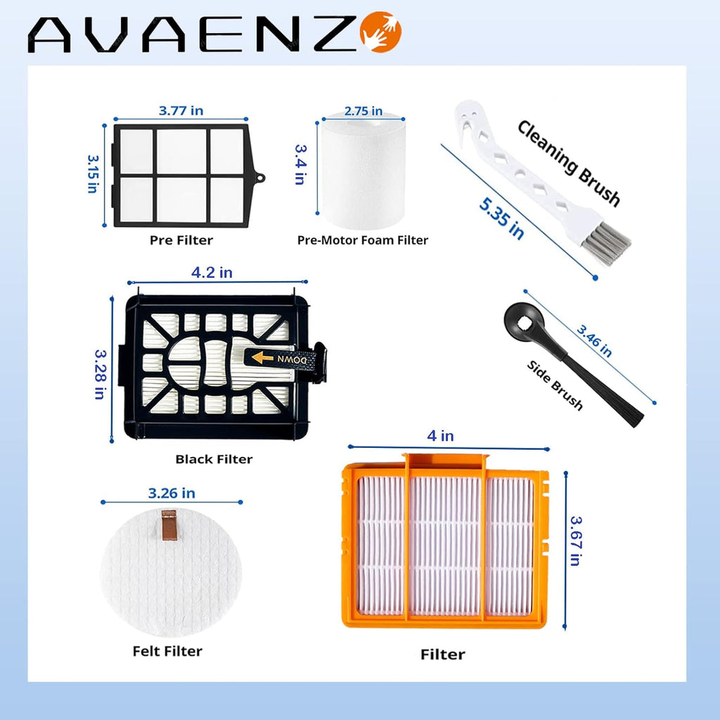 Shark Replacement Parts Kit - Main Brush, Filters & Side Brushes for AV2511AE, AV2501S, RV2610WA & More