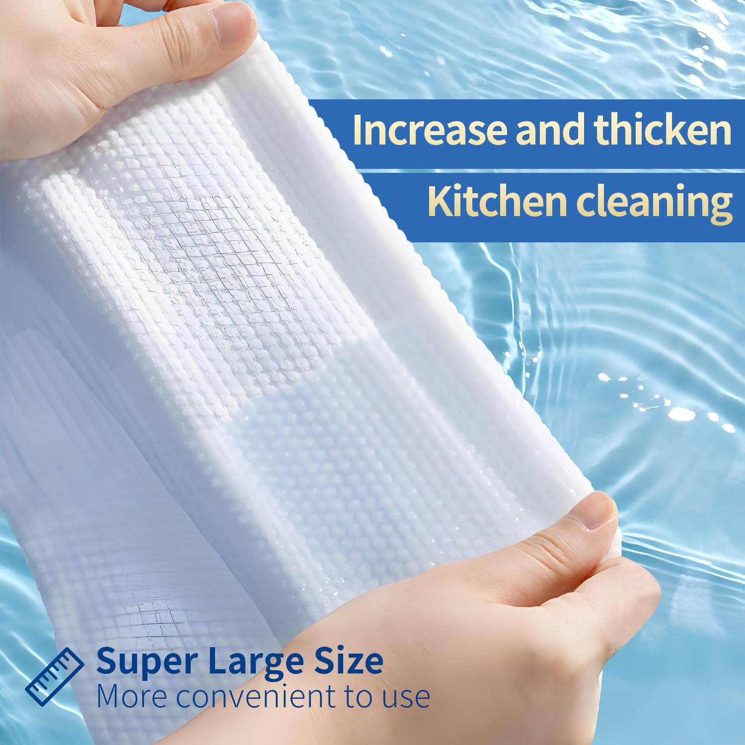 Reusable Dry & Wet Dish Soap Foam Wipes - Multi-Purpose Cleaning Towels for Kitchen, Bathroom, Travel | No Water Needed, Eco-Friendly, Reaches Hard-to-Clean Areas (60 Pack)