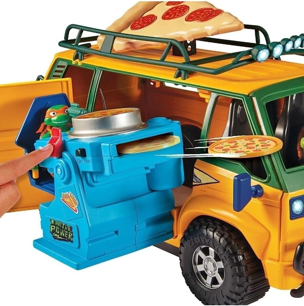 Playmates Toys Teenage Mutant Ninja Turtles Pizza Fire Delivery Van | Fun Action Playset