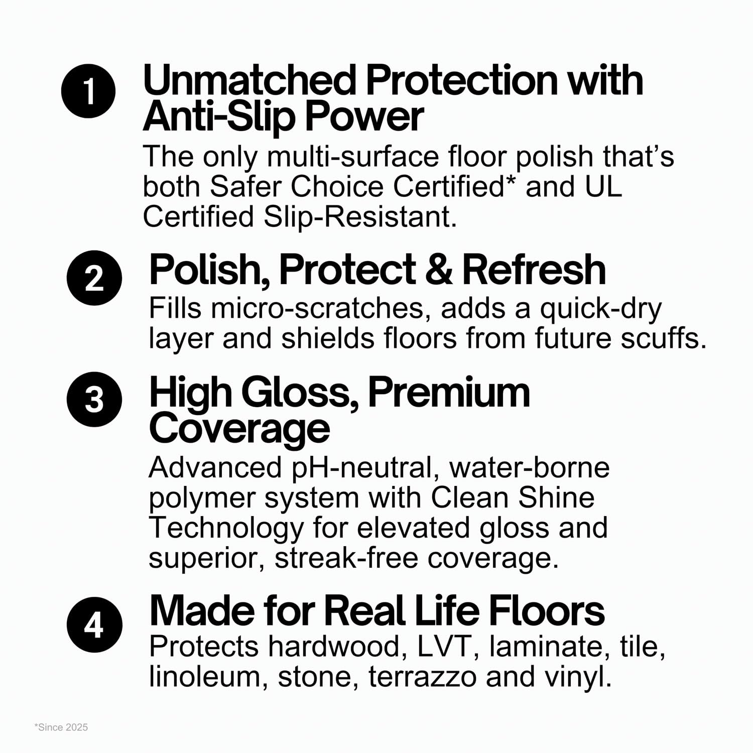 Quick Shine Multi-Surface Floor Finish-Polish 27oz-2pk | Safer Choice, No PFAS, pH Neutral Clean Shine Technology | Squirt & Spread | For Wood, Laminate, LVP, LVT, Tile & Stone | Made in USA