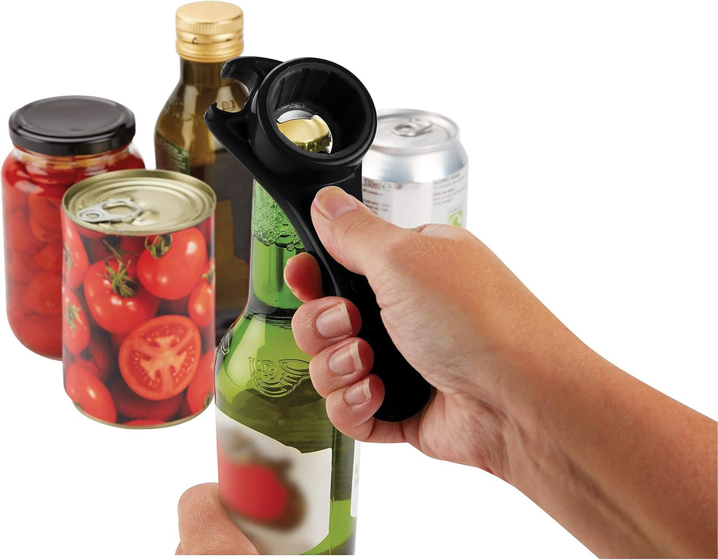 Zyliss 5 Way Opener - Versatile Kitchen Tool for Effortlessly Opening Jars, Bottles & Cans - Essential Home Accessory