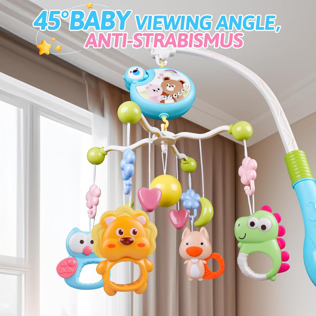 Skiennix Crib Mobile - Musical & Light-Up Nursery Toy for Boys & Girls | Portable Animal Design