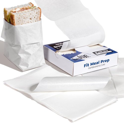 Fit Meal Prep Deli Wax Paper Sheets - 500 Pack | Waterproof & Greaseproof 6 x 10.75 Inches