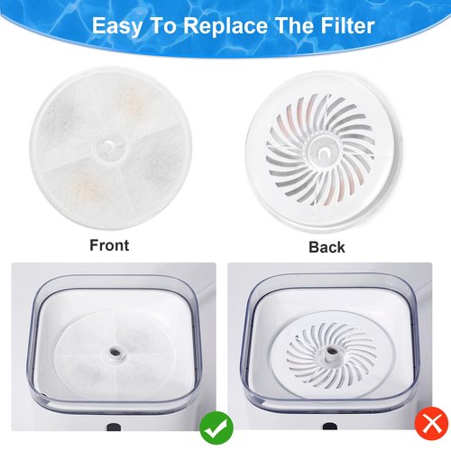 Upgraded Filter Units 3.0 for Cat Water Fountains E versweet 2S/3/3 Pro,E versweet Solo/Solo SE and More, Pet Water Fountain Replacement Filters (10 pcs)