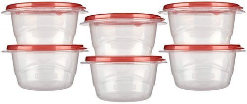 Rubbermaid TakeAlongs Small Bowl Food Storage Containers, 3.2 Cup, 2 Count (Pack of 3) Total 6 Containers