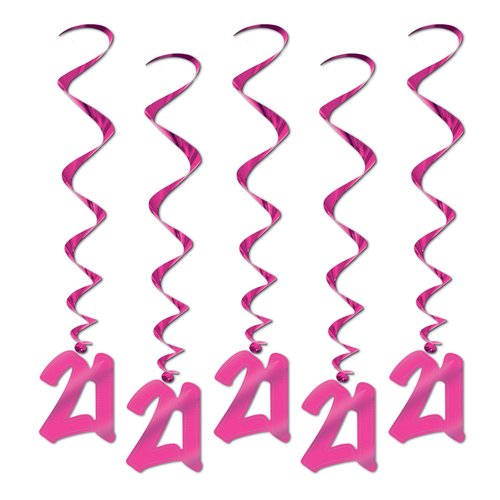 Beistle 21 Whirls Pink Party Accessory 5 Count