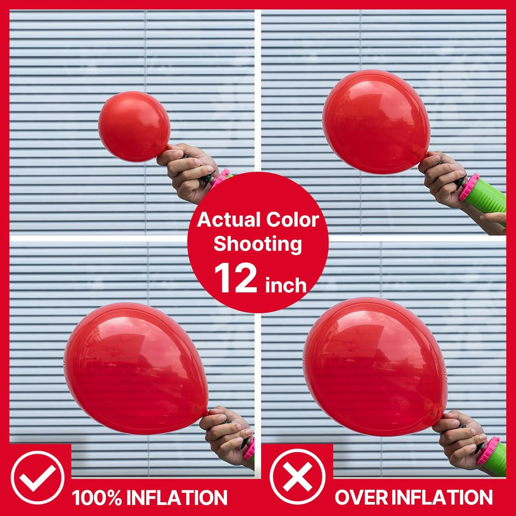 PartyWoo Red Helium Balloons - 100pcs 12 Inch for Birthday, Graduation & Celebrations
