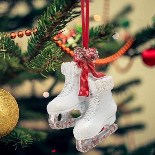 Braxio Decorative Ice Skate Christmas Ornament - 3.46 Inch Hanging Figurine for Holiday Decor