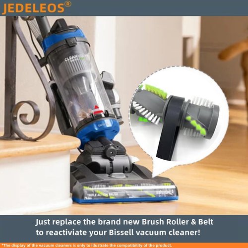 JEDELEOS Brush Roll for Bissell Model 3832 3836 3837 3839 CleanView Swivel Rewind Pet Vacuum Cleaner Series, Brush Bar Assembly Replacement