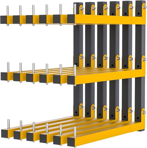 Lumber Storage Rack - Heavy Duty Wall Mount Organizer with 9-Level System | 1080 LB Capacity
