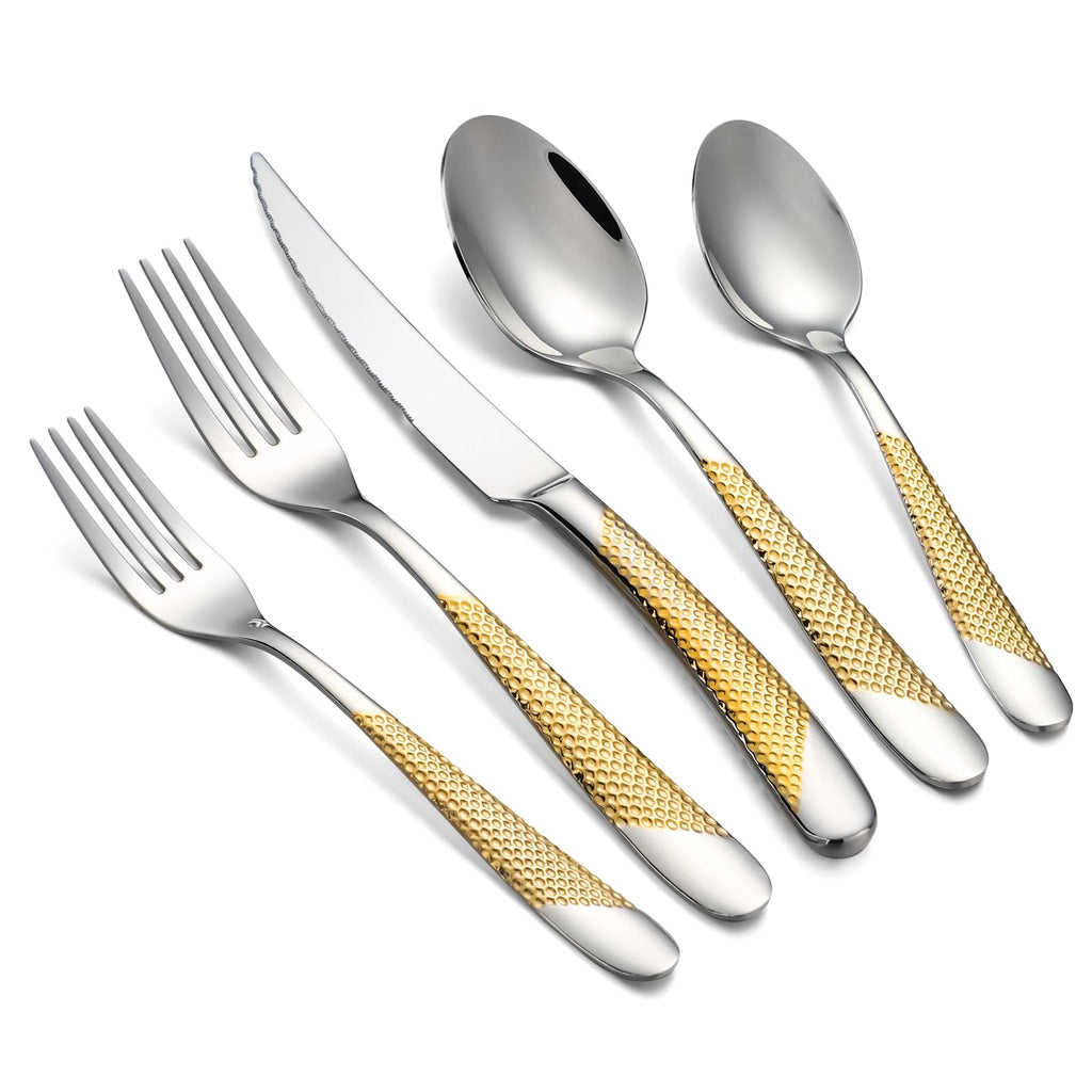 Silverware Set of 30 Stainless Steel Flatware Set Service for 6 Includes Knives Spoons Forks Kitchen Utensil Cutlery Sets For Home Kitchen Hotel