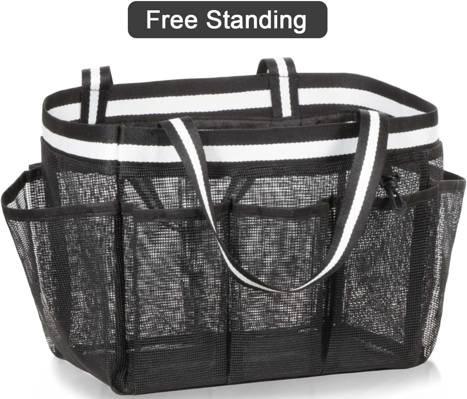 Skiennix XL Mesh Shower Caddy - Portable Shower Bag for College, Camping, Travel & Gym | Black