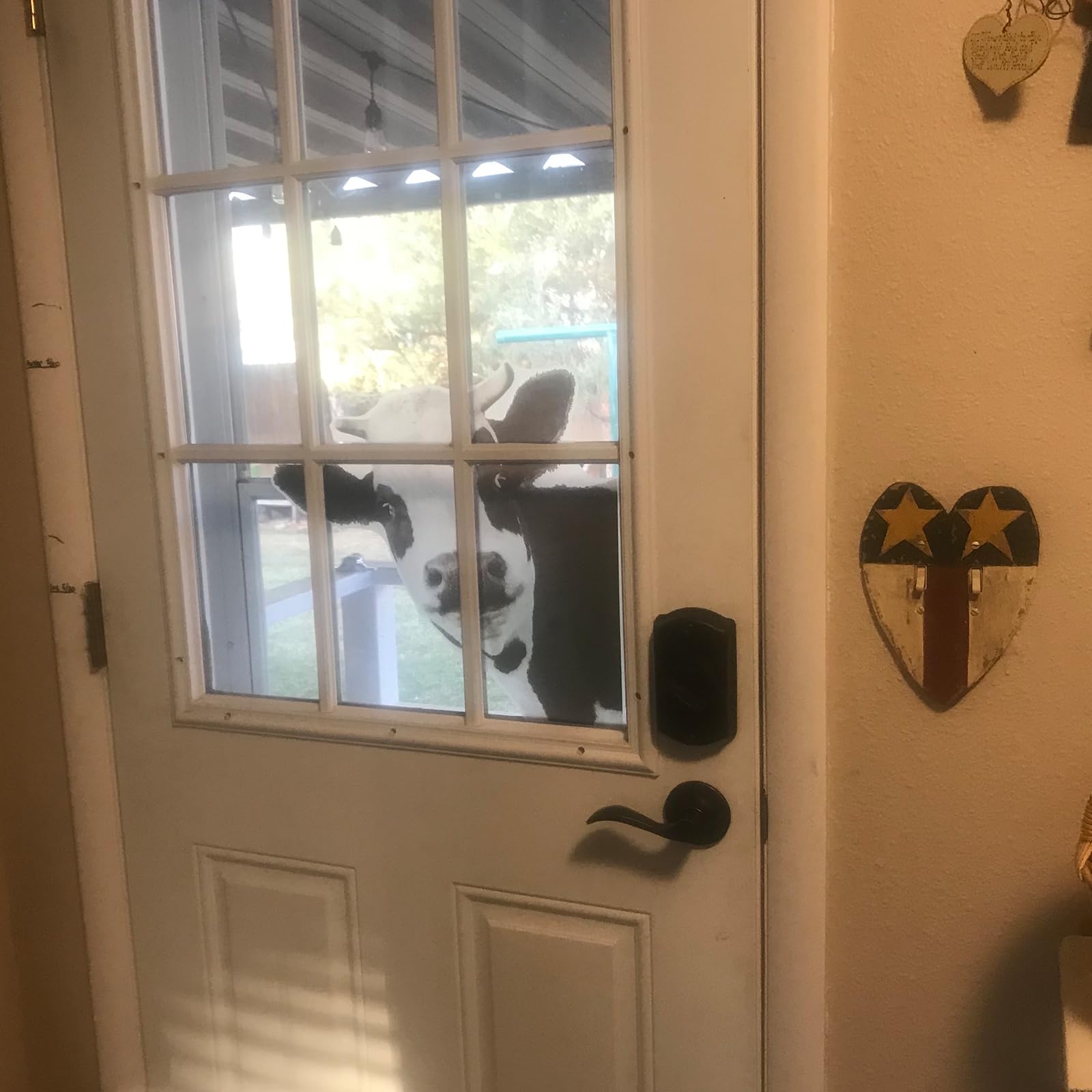 Cute Cow Window Decals, Farmhouse Animal Themed Stickers, Cow Lover Window Cling for Farmhouse Classroom Office Kids' Room, Perfect for Home Decor, Birthday Gift Idea