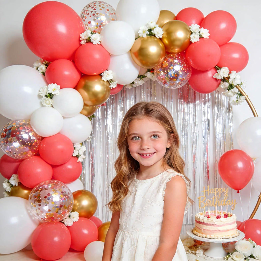 Pastel Red Latex Balloons by [Brand Name] - 110pcs 12-Inch Balloons for Birthday Parties & Baby Showers