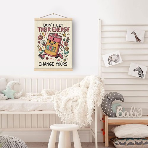 Boat Wades Inspirational Mental Health Wall Art - Motivational Floral Decor for Therapy Offices | 12x16 Inch