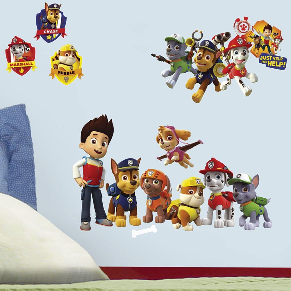 RoomMates Paw Patrol Wall Decals - Peel and Stick Design | 10 Inch x 18 Inch Size