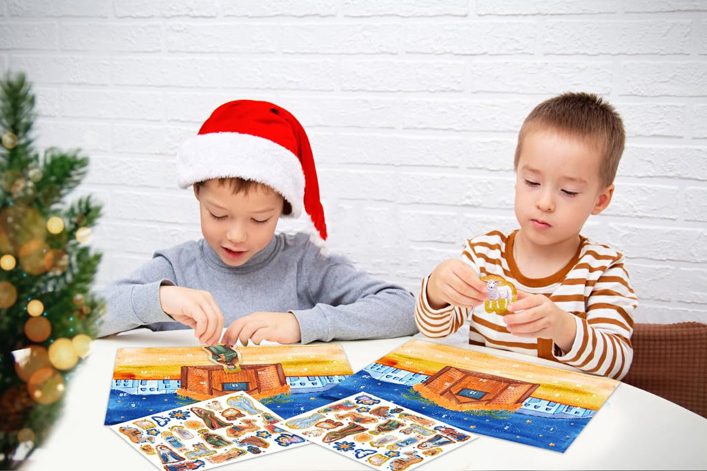 WhatSign Nativity Sticker Advent Calendar for Kids - 2025 Christmas Christian Religious Countdown Calendar Nativity Advent Calendar for Kids Children Boys Girls