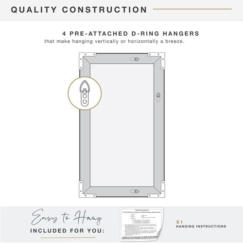 MCS 20x34 Black Metal Corner Frameless Mirror