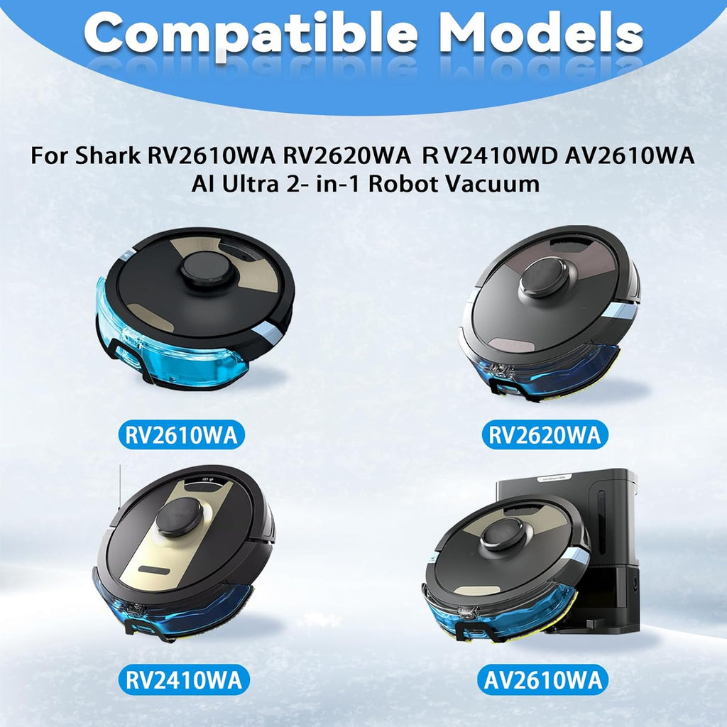 Shark 6-Pack Mop Pads - Compatible with Matrix Plus AI Ultra Robot Vacuums | AV2610WA, RV2610WA, RV2610BTUS, AV2620WA, AV2630WA, RV2410WD, RV2402WD