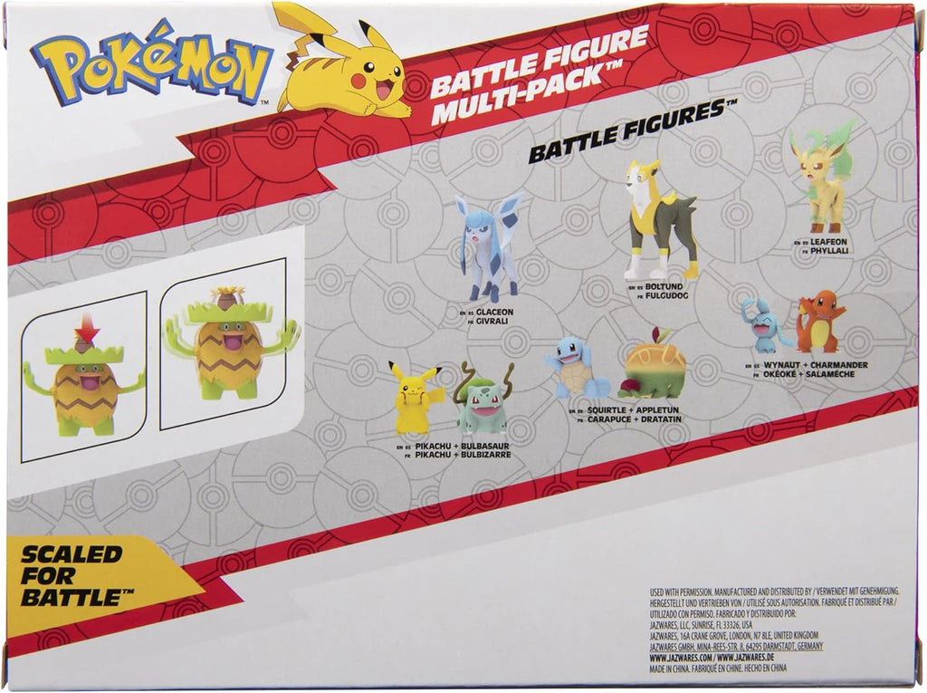 Pokémon Battle Figure Set - Grass-Type Theme with Ludicolo, Ivysaur & Grookey | Perfect Toys for Kids