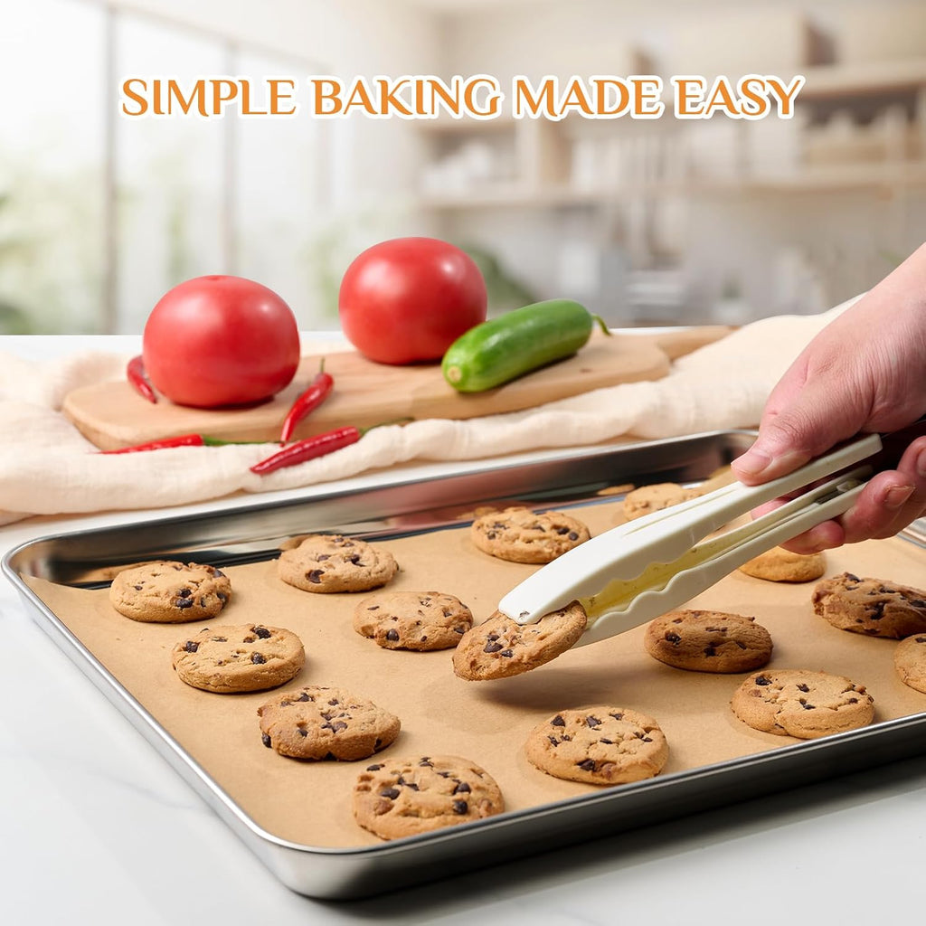 MUCHII Parchment Paper Sheets - 400 Non-Stick Precut Sheets, 12 x 16 Inch for Baking & Cooking