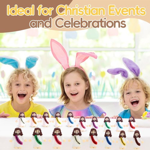 Little Jesus Figures - 100 Pack Mini Jesus Figurines for Sunday School & Easter Egg Stuffers