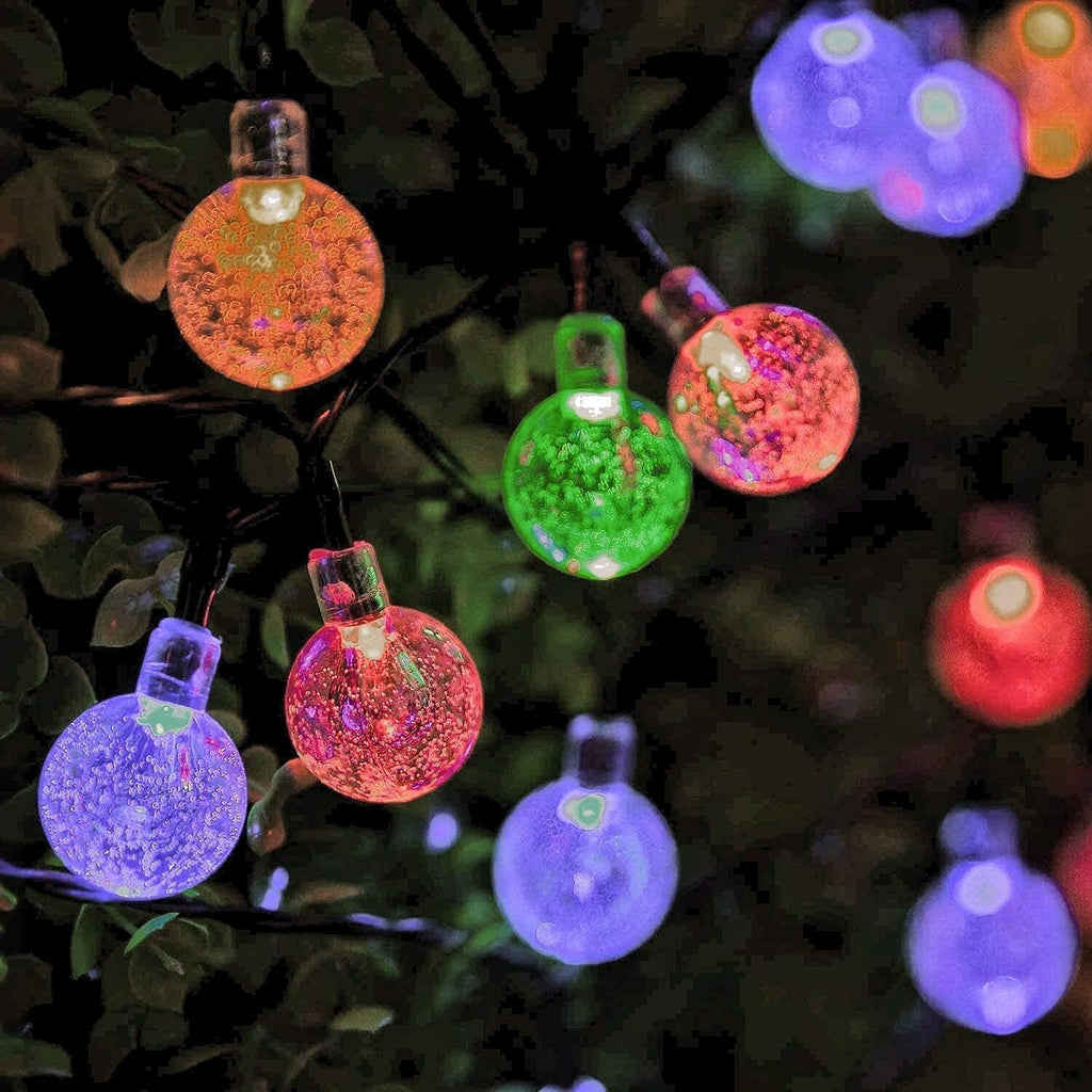 Minetom Crystal Globe String Lights - 33 Ft 100 LED Waterproof Fairy Lights with Remote & Timer | Warm White Decor