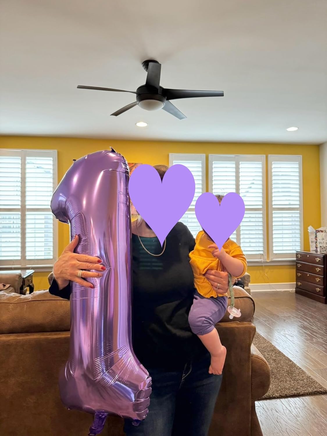 Skiennix 40-Inch Balloon Numbers - Big Purple Balloons for 5th Birthday & Wedding Decor