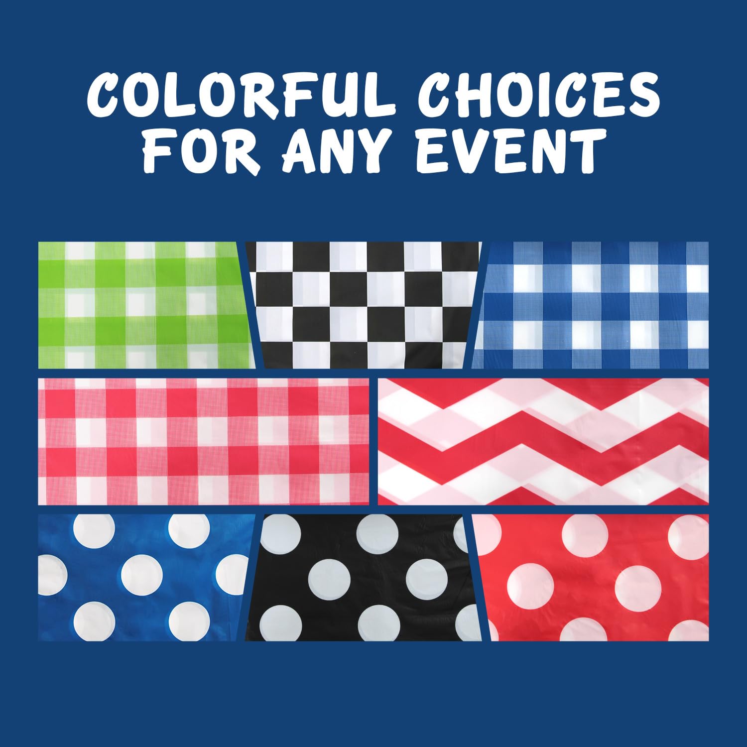 Clearly White and Black Checkered Plastic Tablecloth Roll with Cutter, 423 Sq.Ft (52"x1181") Extra Large Disposable Plastic Table Cloth for Parties, Events and Outdoor Gatherings