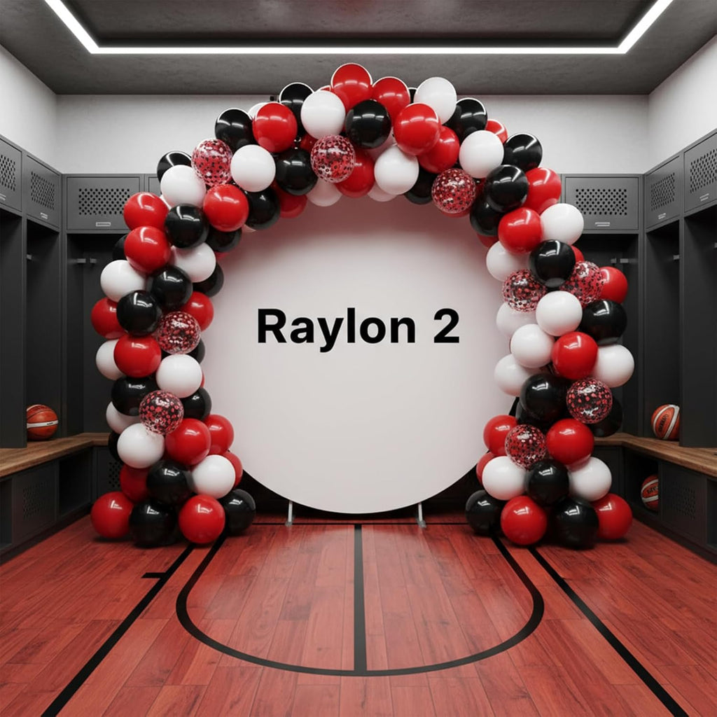 Red and Black Balloons - 60PCS 12-Inch Metallic Confetti Balloons for Birthday & Wedding Decor