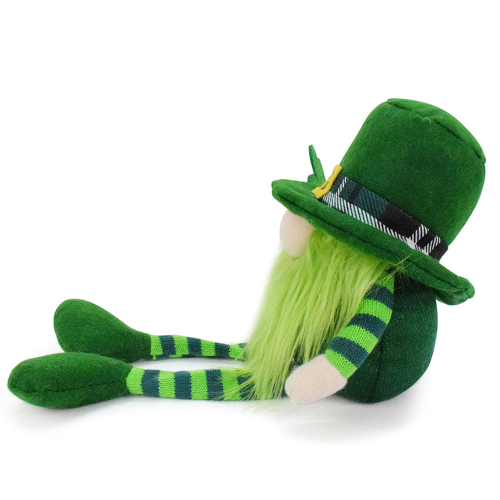 Vytina Adorable St. Patrick's Day Gnomes Plush Decorations Irish Leprechaun Luck Green Gnome Shamrock Elf Doll Swedish Tomte Ornaments for St. Patricks Day Home Decor