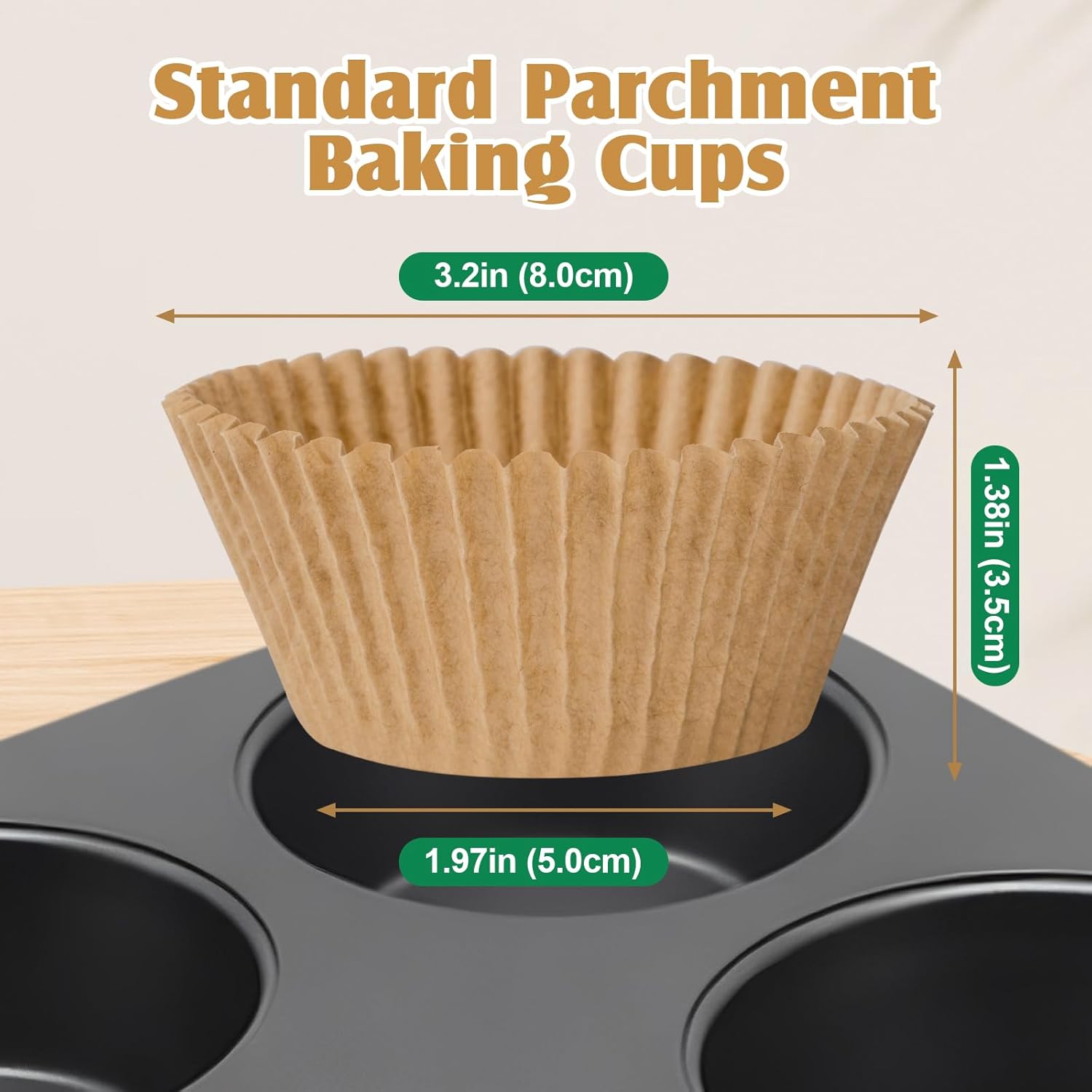 VISRIE Cupcake Liners - 500Pcs Greaseproof & Non-Stick Baking Cups for Muffins & Treats