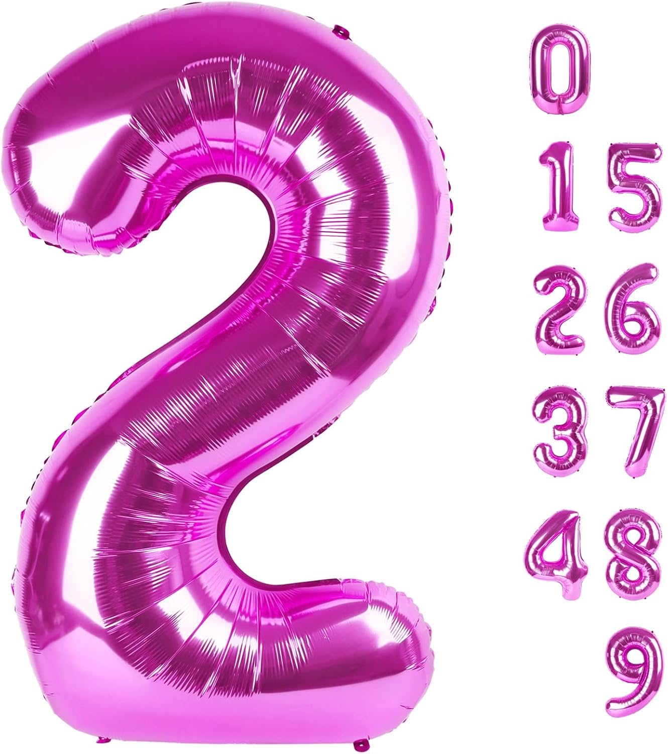 Regine Switzerland 40-Inch Rose Purple Number Balloons - Perfect for 2nd, 12th, 21st Birthday Celebrations & Weddings