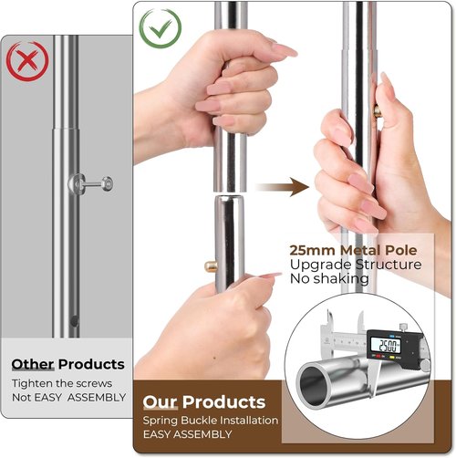 HYSEYY Heavy Duty Clothes Rack - Portable Rolling Double Rod Garment Rack with Shelves | 620 LBS Capacity