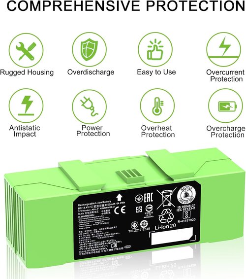 Dentsing ABL-F Replacement Battery for iRobot Roomba i7, j7 & e Series | 4460mAh, 14.4V