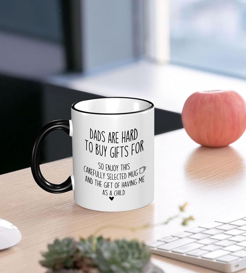 Dad Coffee Mug - Best Dad Ever Gift from Daughter Son for Father’s Day, Christmas